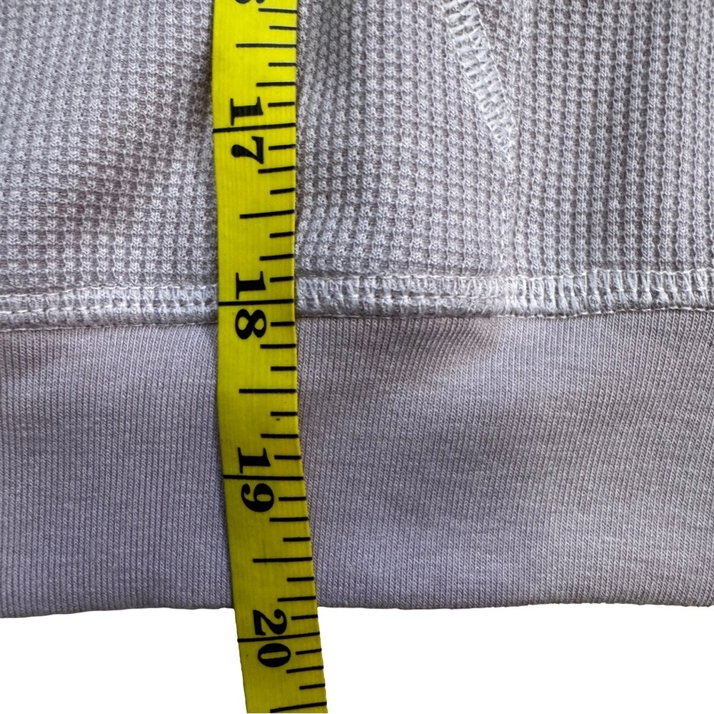 Fabletics Women's XS Zip-Up Waffle Hoodie Muted Mauve Petal Pockets Ribbed Cuffs - Picture 13 of 15